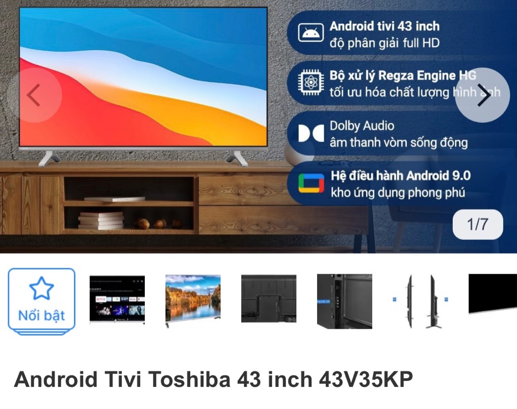 Ti vi Toshiba 43V35RP