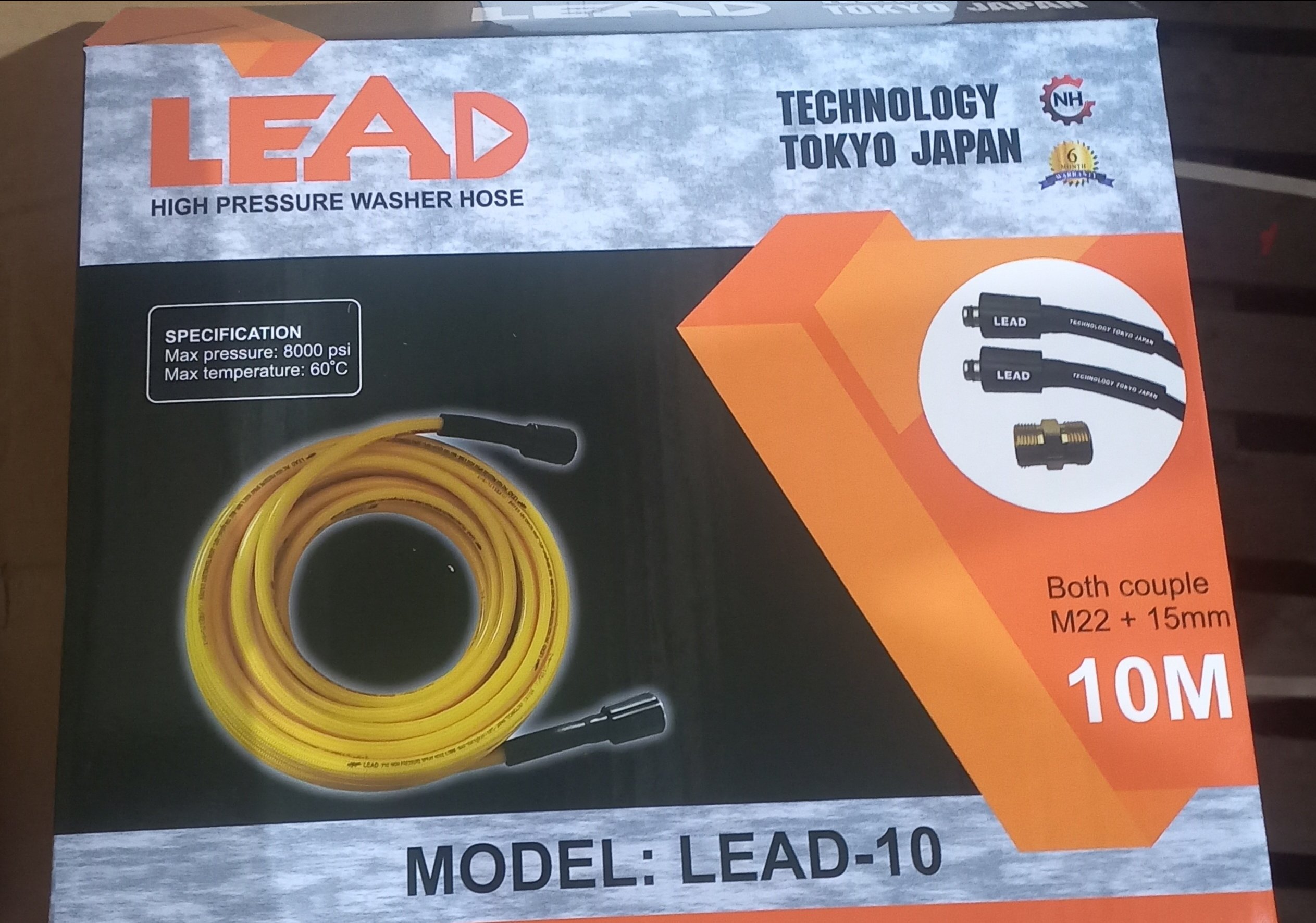 Vòi rửa xe áp lực  LEAD máy xách tay 10MV màu vàng (1th=10c)