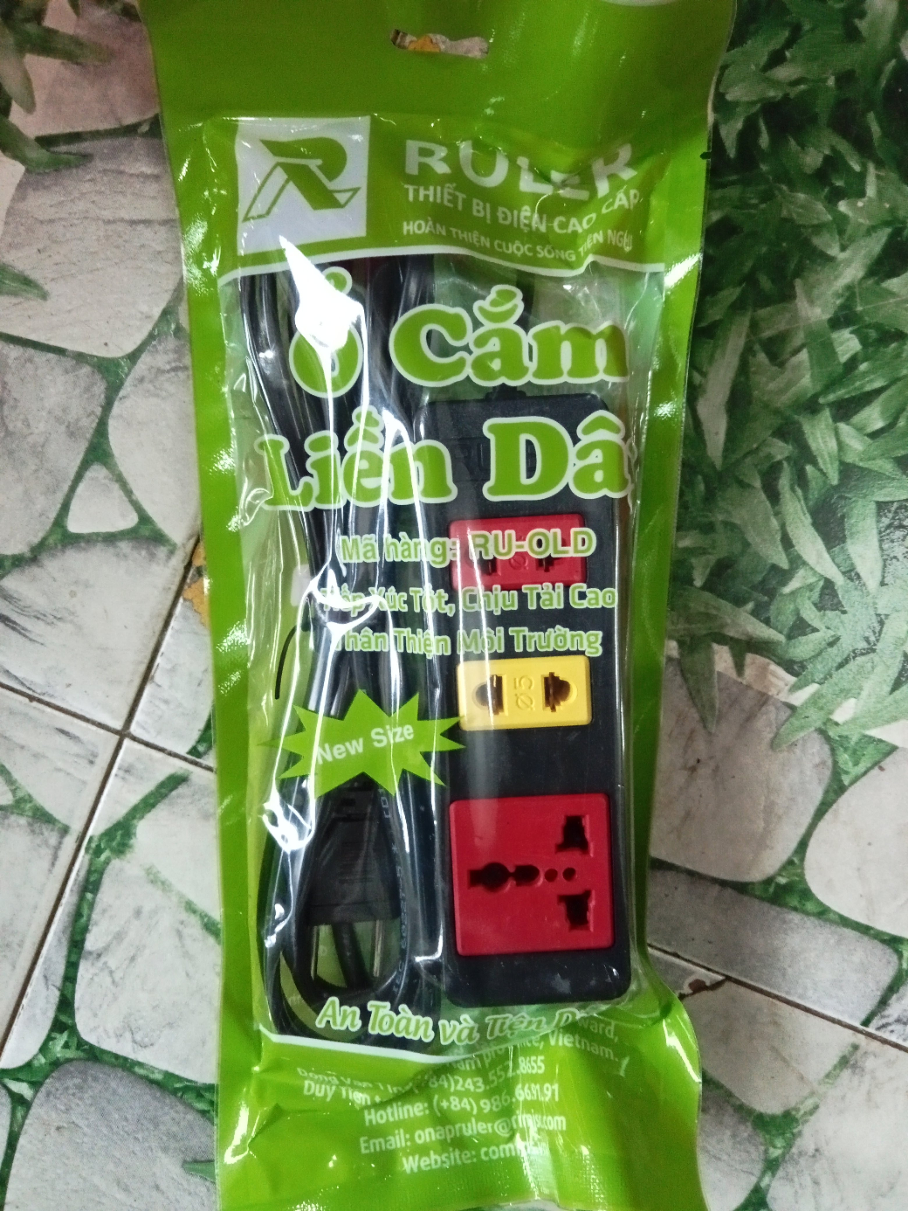 ổ dây Rule 2T+1DN/3M nhựa ODN213 (1th=30c)