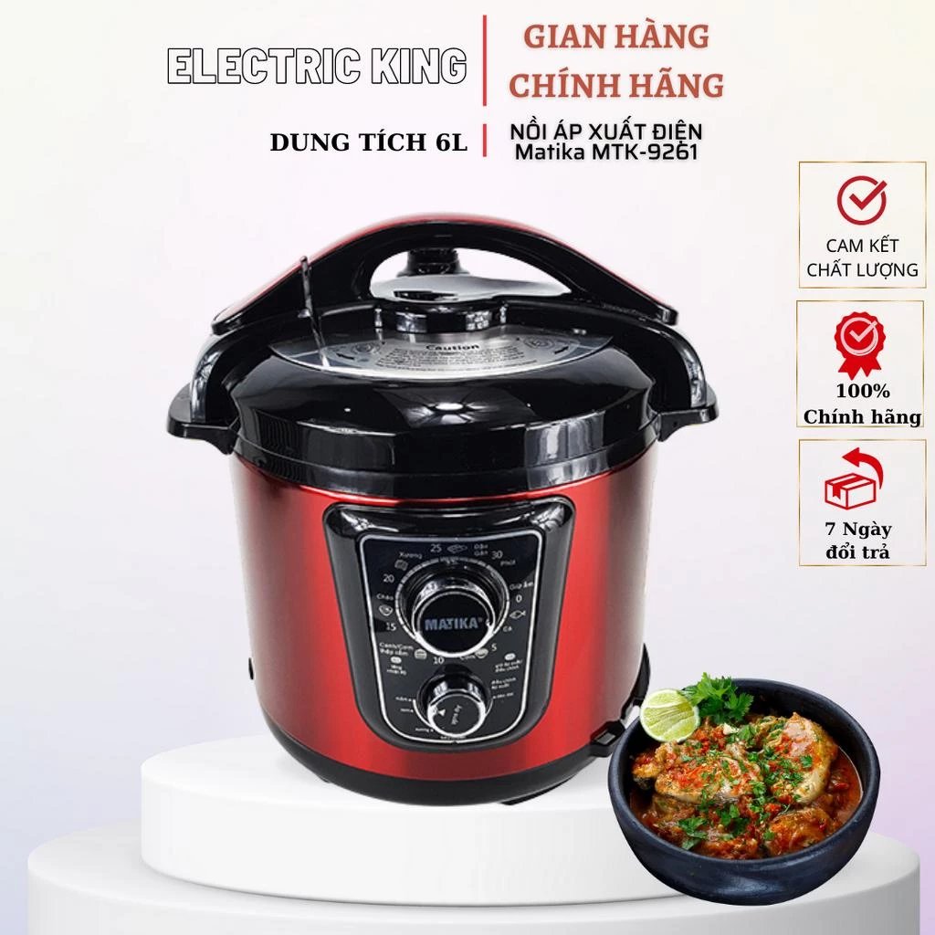 Nồi áp suất Matika MTK9261 (6L) (1T=2)