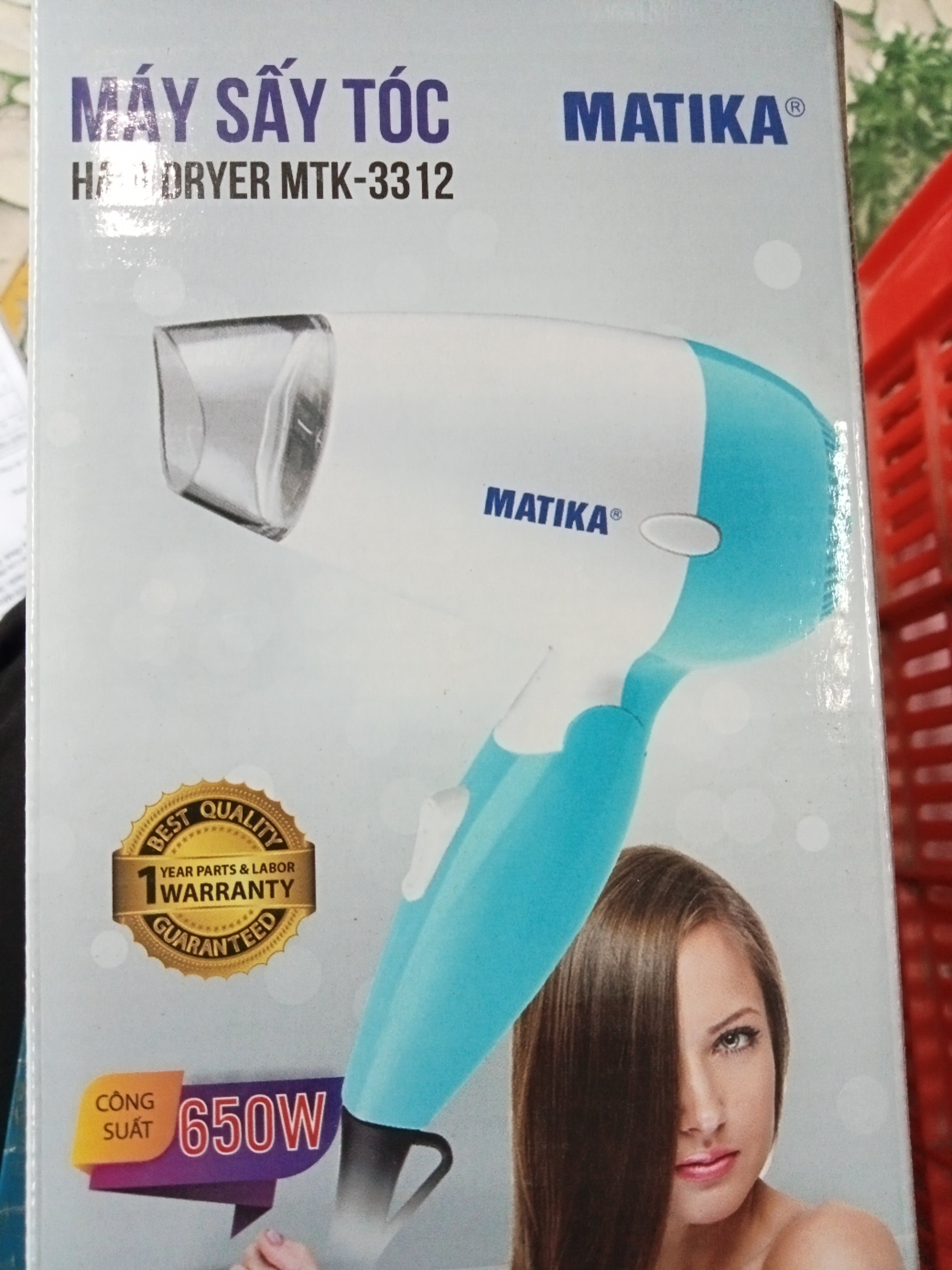 Máy sấy tóc Matika MTK3312 (1t=40c)