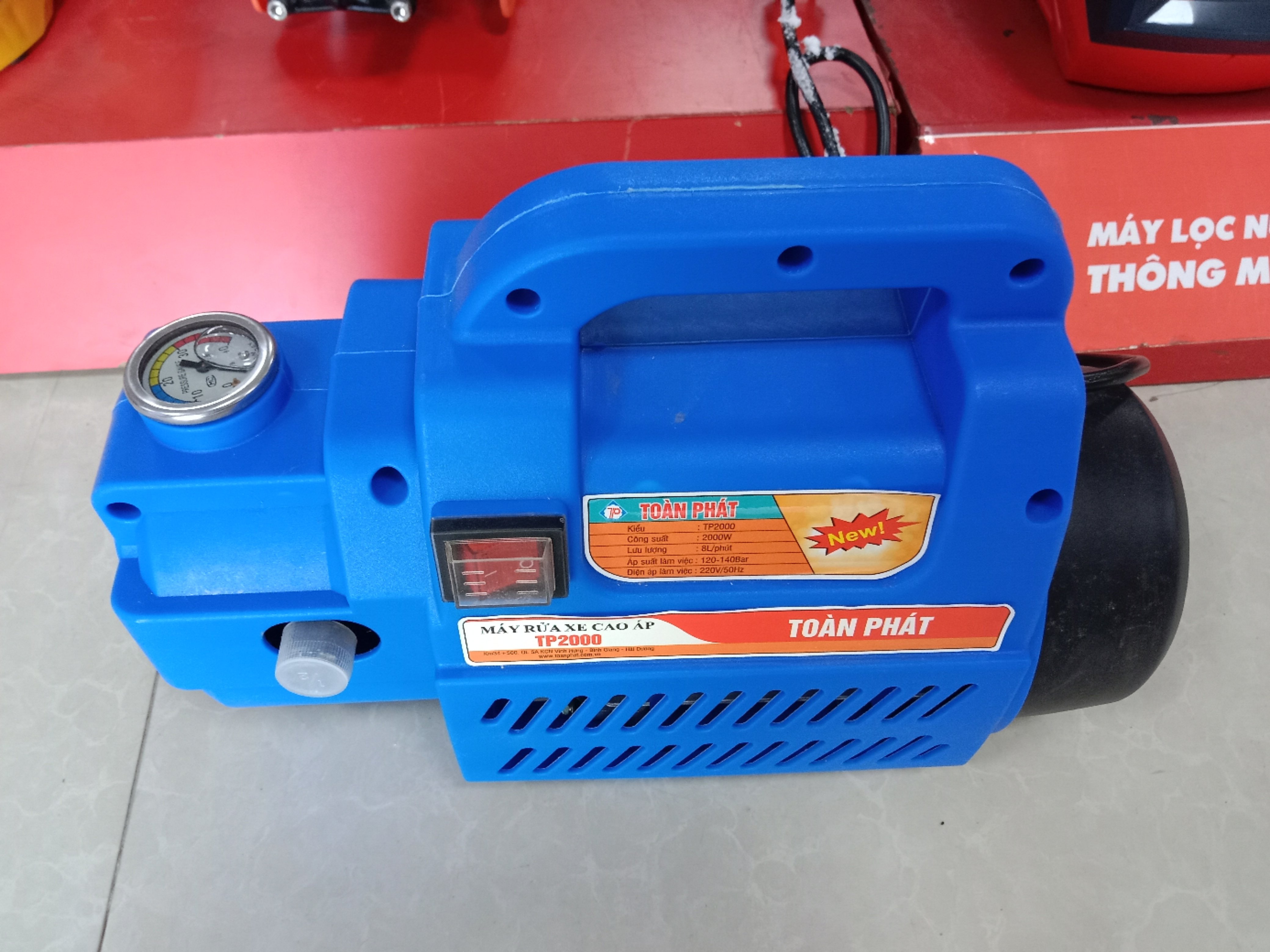 Máy rửa xe Toàn Phát TP2500W (km 1c vòi xám 10m)