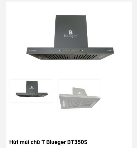 Quạt hút mùi blueger BT350S