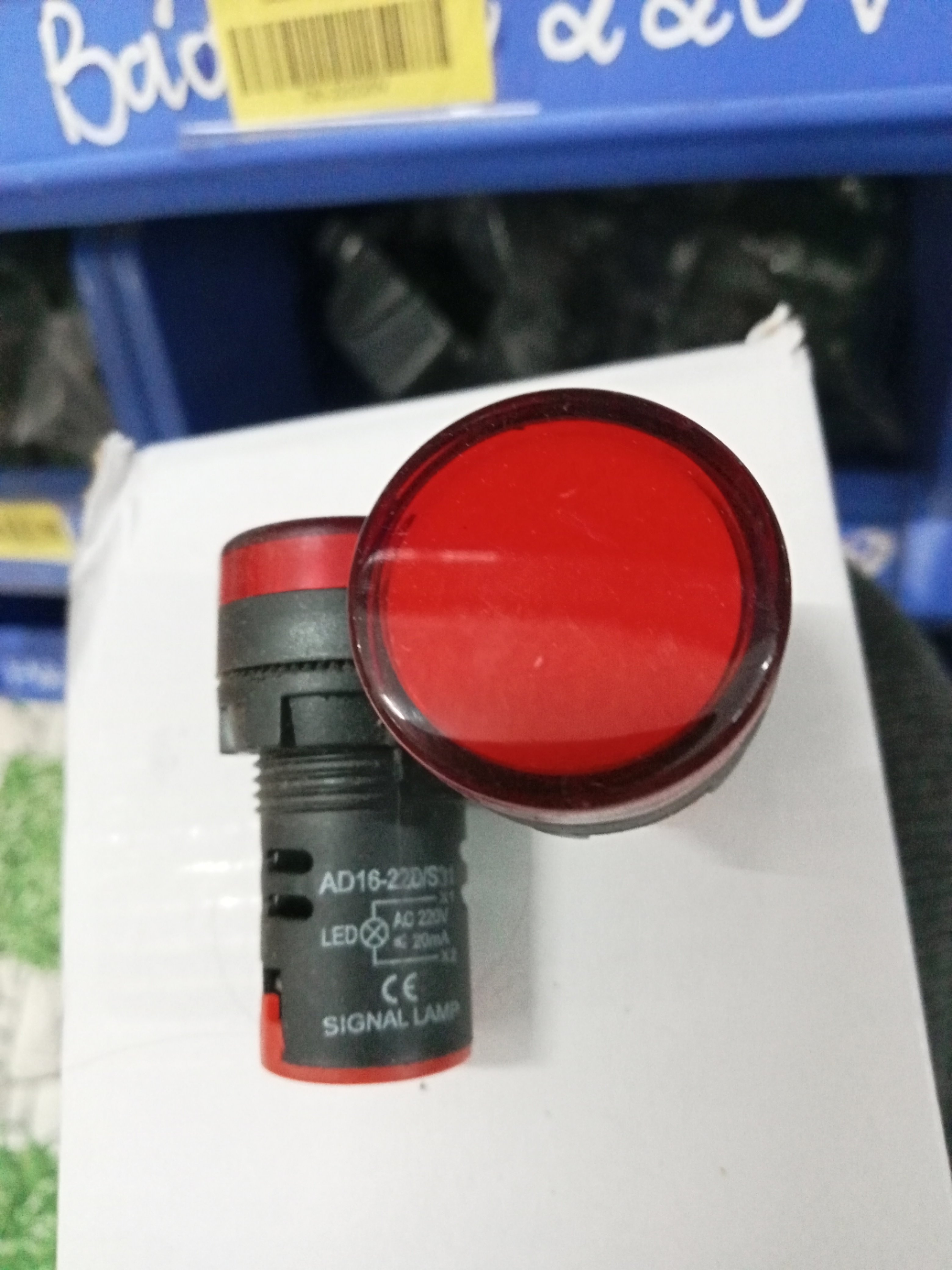 đèn báo xanh đen+đỏ đen #22/220V