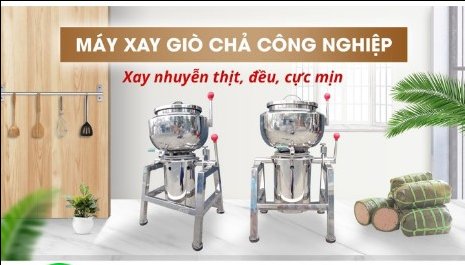 Máy xay giò CN inox 3.5KW xoong đúc bọc mô tơ dao thả (hp)
