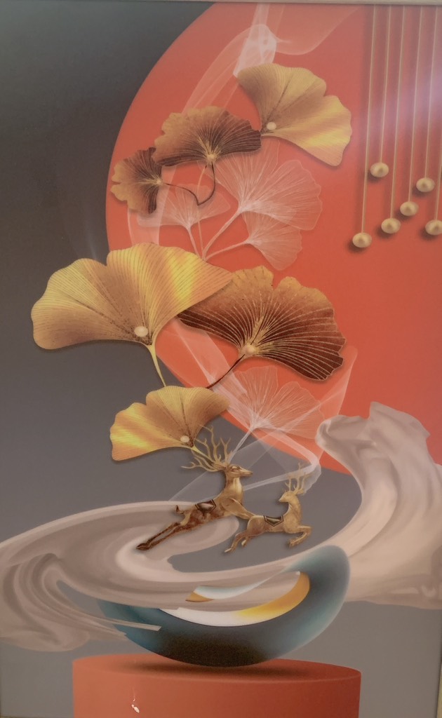 đèn tranh led cảnh cành hoa W7128 (h/a)