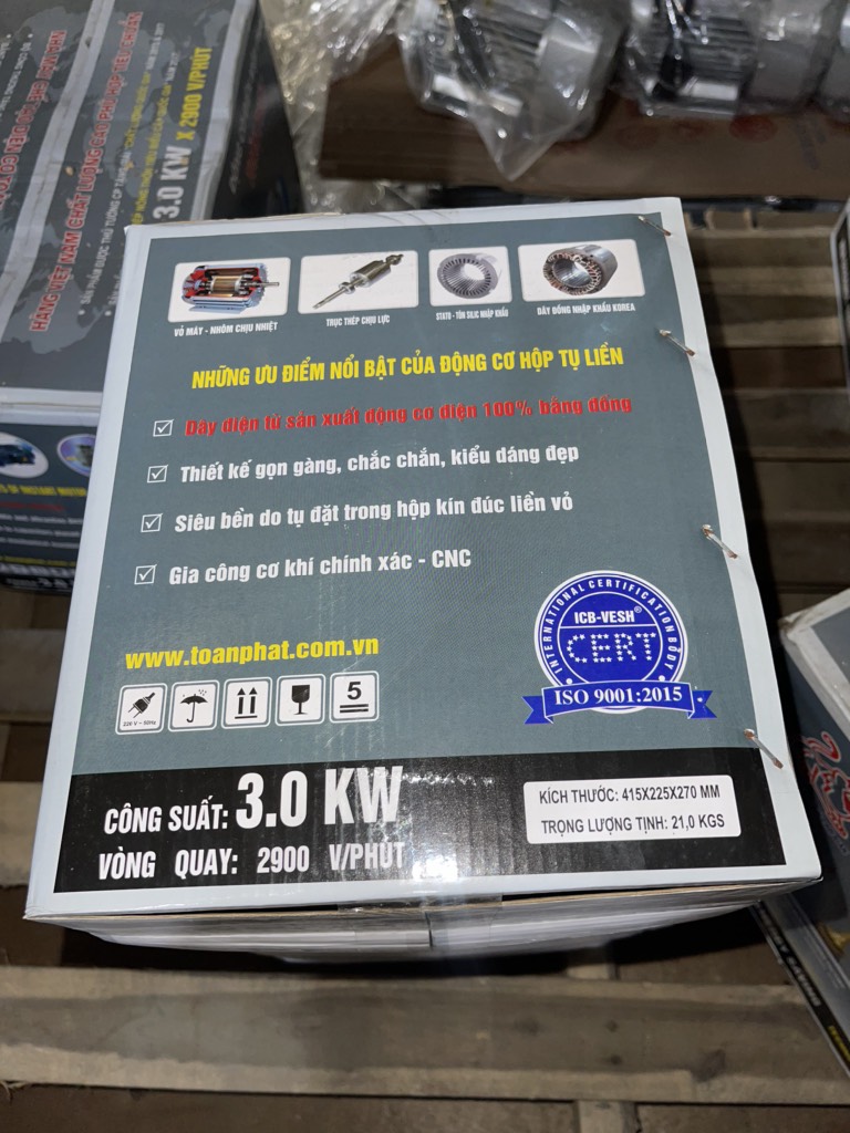 Mô tơ toàn phát 1pha 3.0KW-2 chạy nhanh