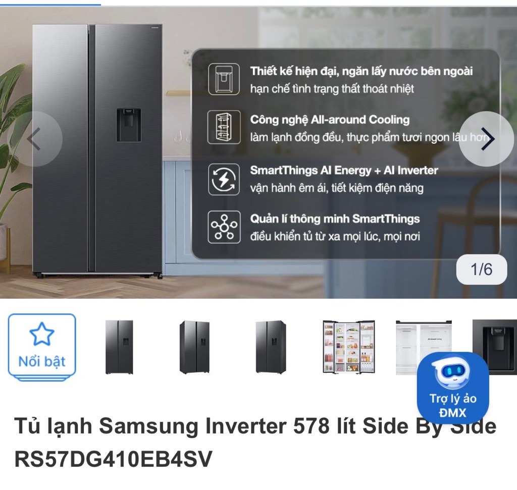 Tủ lạnh samsung RS57DG410EB4SV