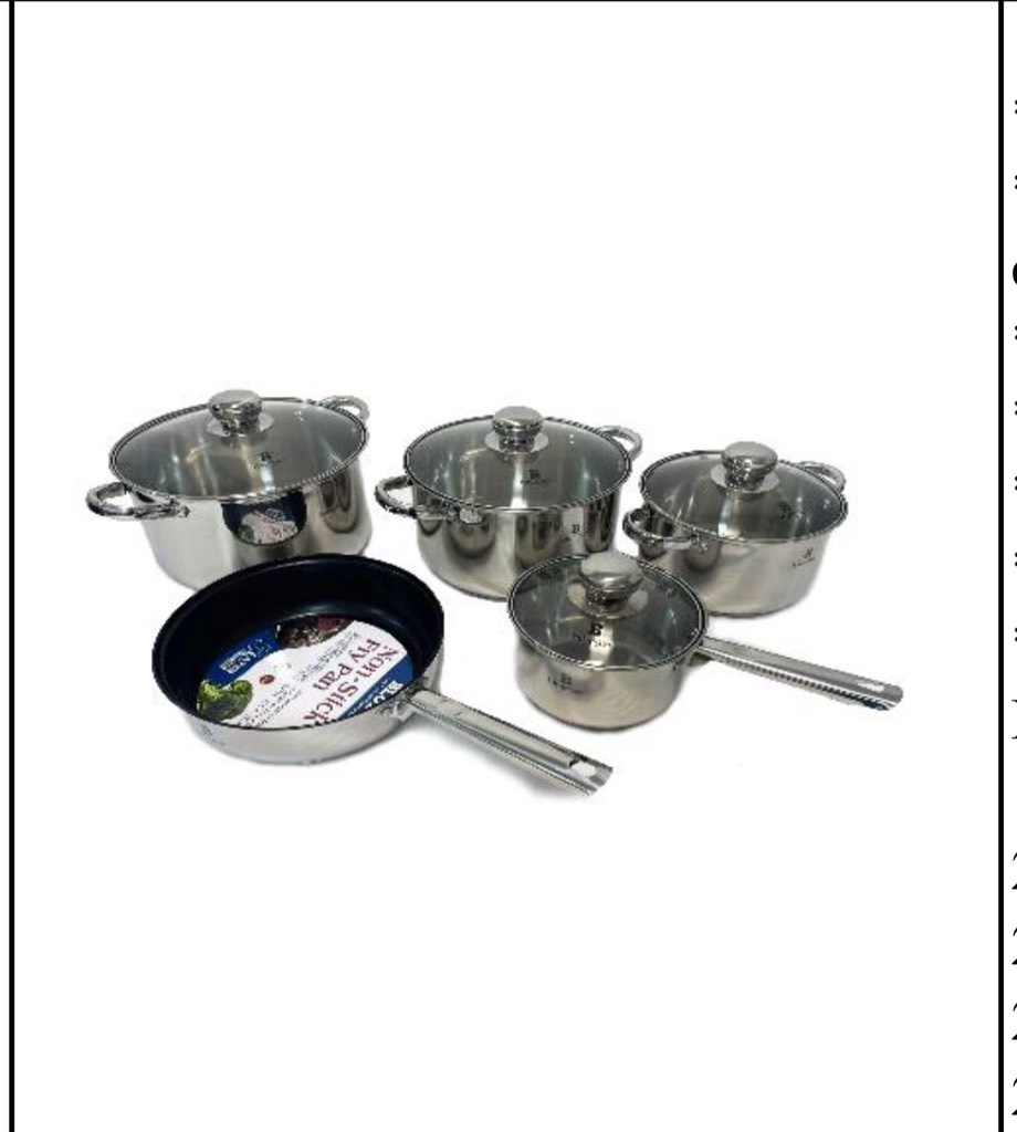 Bộ nồi inox BLUEGER B-N905 (4 nồi +1 chảo)