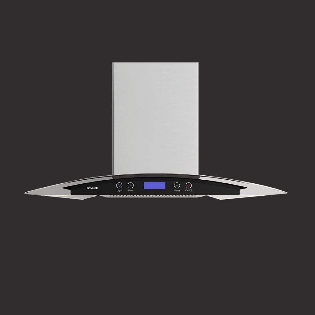Quạt hút mùi DMESTIK TL4270DMK , Kính cong ,cảm ứng , 200W, BH 3 năm