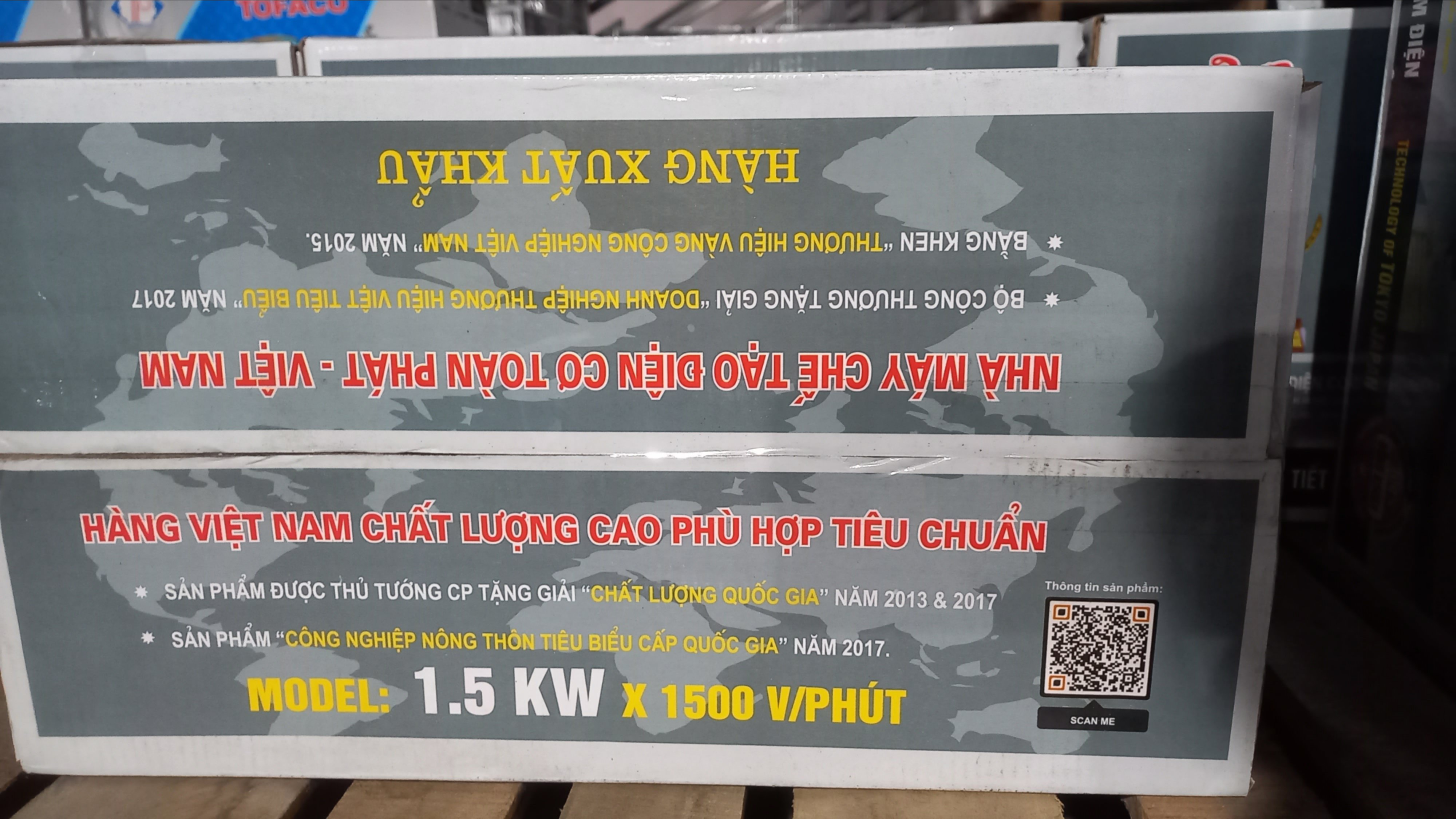 Mô tơ toàn phát 1pha 1.5KW-4 chạy chậm