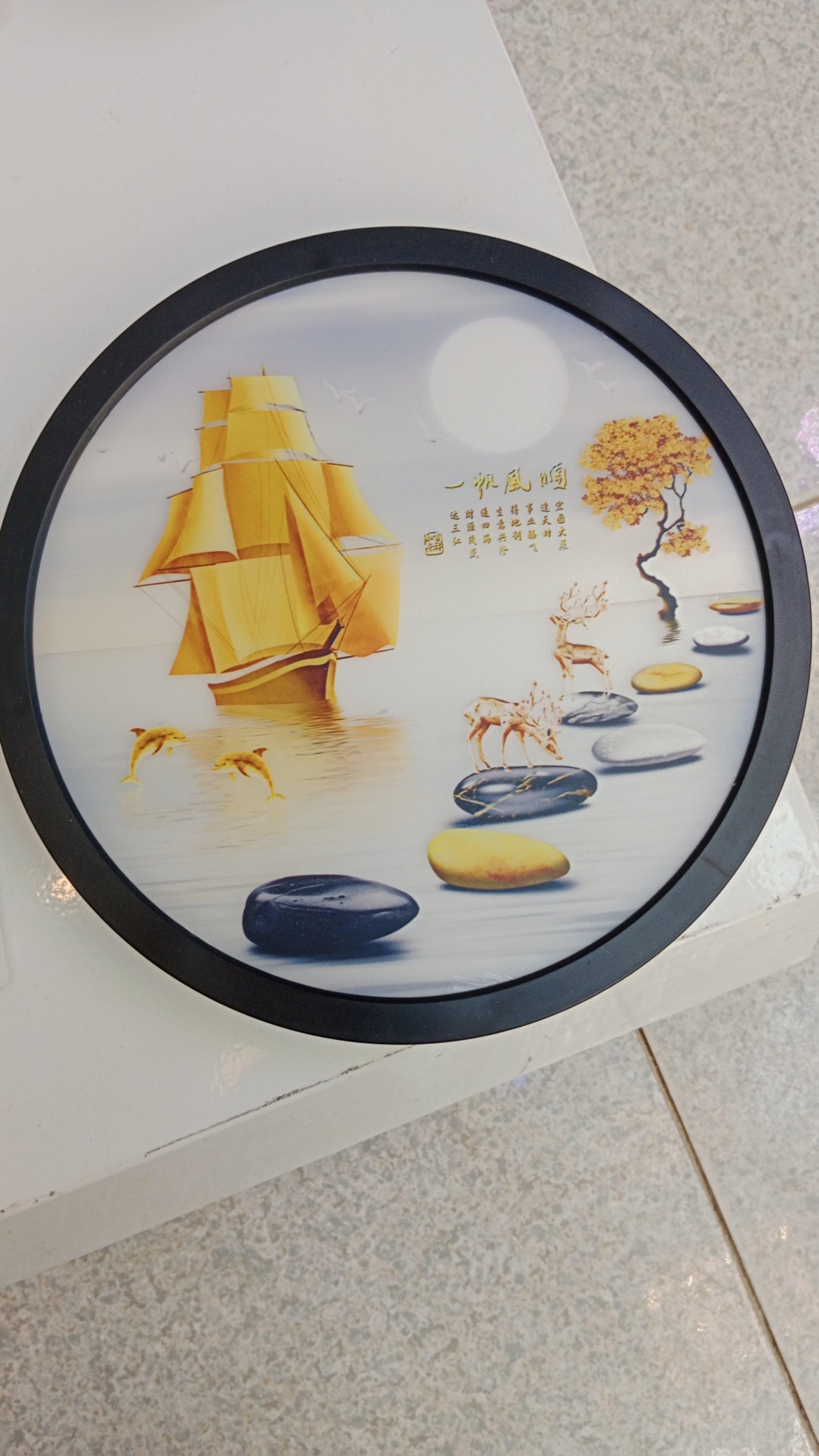 đèn tranh led buồm hươu TP604 (h/a)