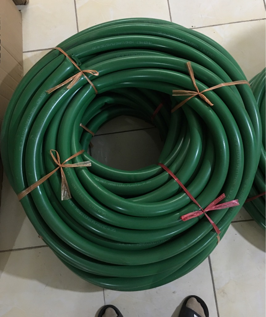 Vòi nước Hinh ling phi 34/11kg (dây buộc vàng+ đỏ) màu xanh lá (1c=50m)