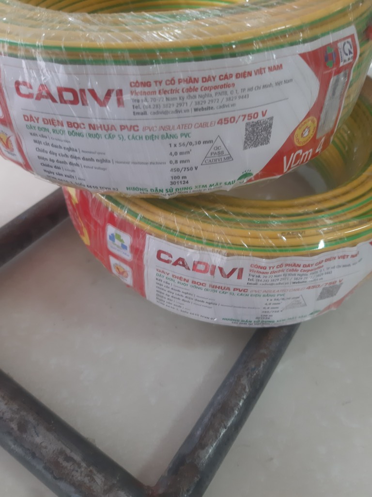 Dây điện Cadivi VCM1x1.5 mềm tiếp địa