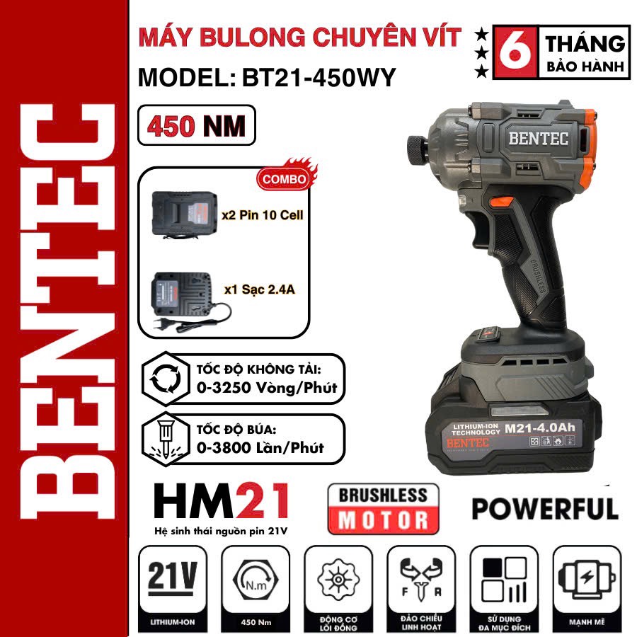 Máy khoan Pin bentec chuyên vít BT21-450WY