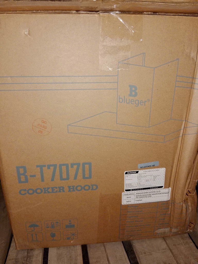 Quạt hút mùi Blueger B7070 , Chữ T ,  xuất xứ Malaysia