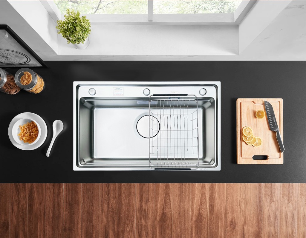 Chậu rửa bát Gento GT04-7645 new inox chống xước