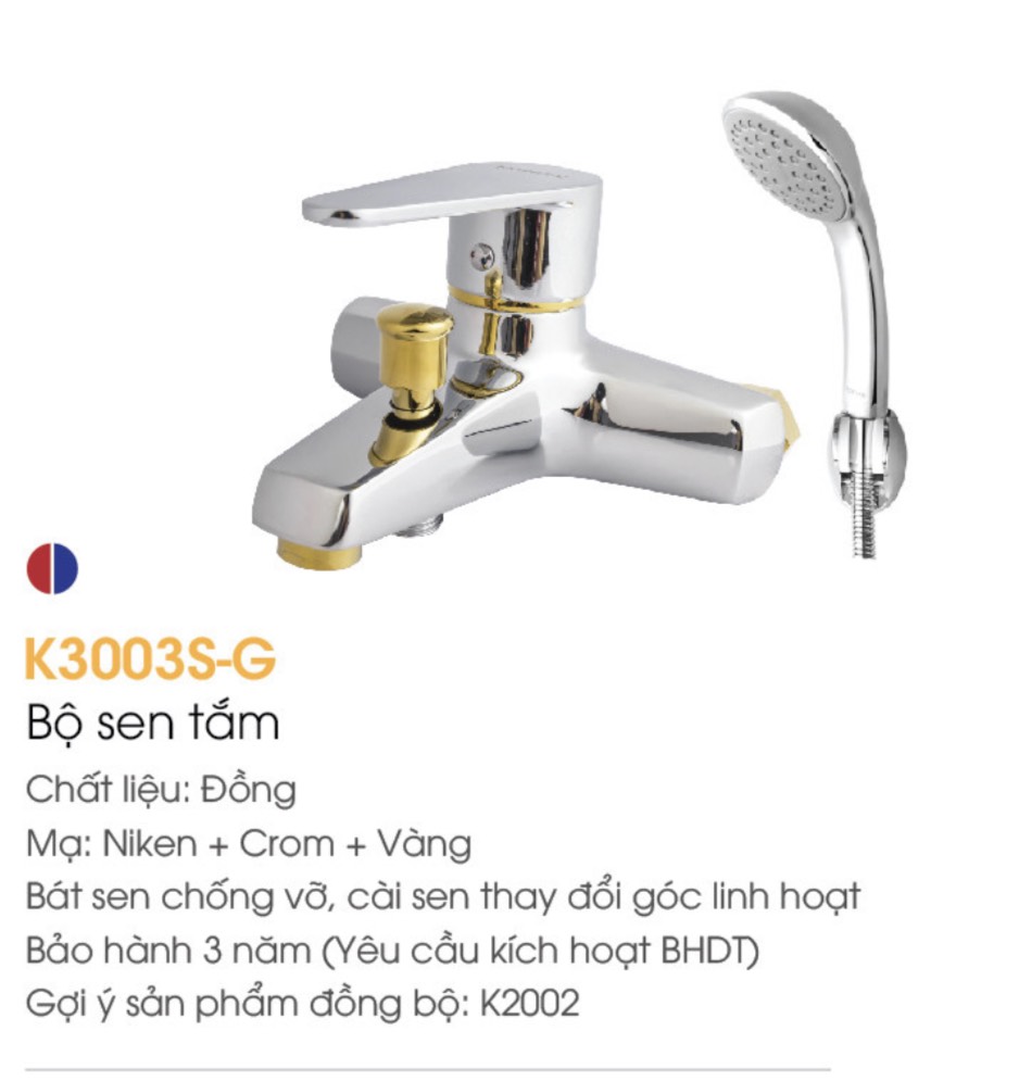 Sen tắm Korest K3003S-G bỏ ma