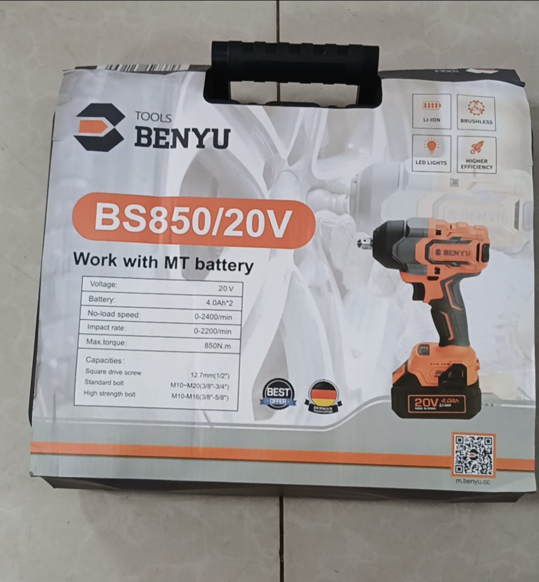 Máy vặn bu lông pin BS850/20V-BENTEC-BENYU