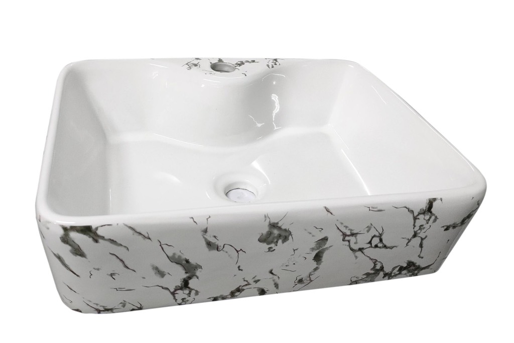 Chậu lavabo dương bàn vân đá KW-8218