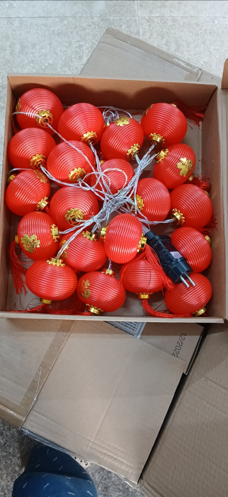 Nháy led đèn lồng đỏ  20 quả