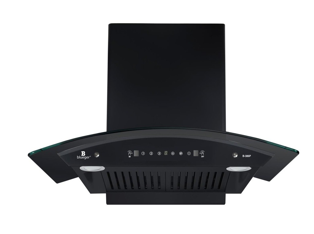 Quạt hút mùi Blueger B-386P , Kính cong, cảm ứng vẫy tay,motor 260W
