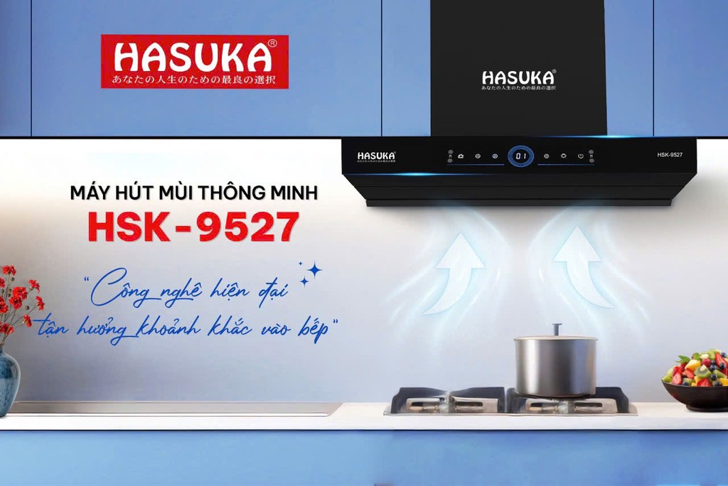 Quạt hút mùi Hasuka (kính vát) HSK9527