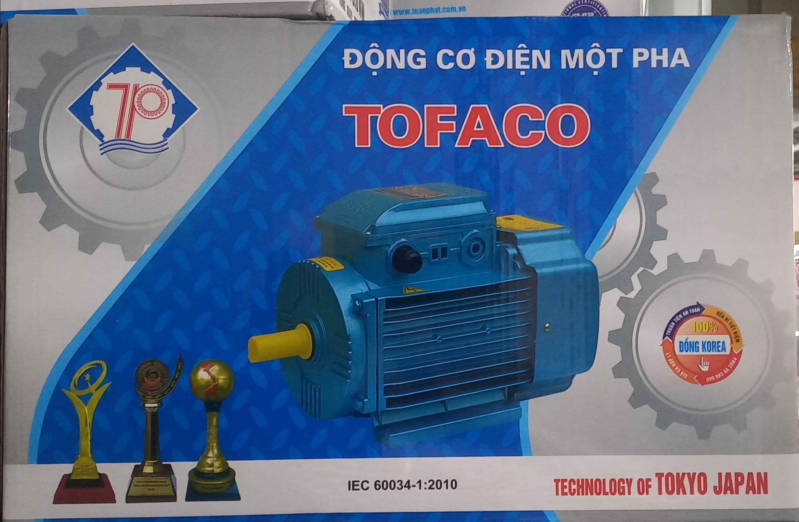 Mô tơ TOPACO 1pha 2.2KW-4 chạy chậm