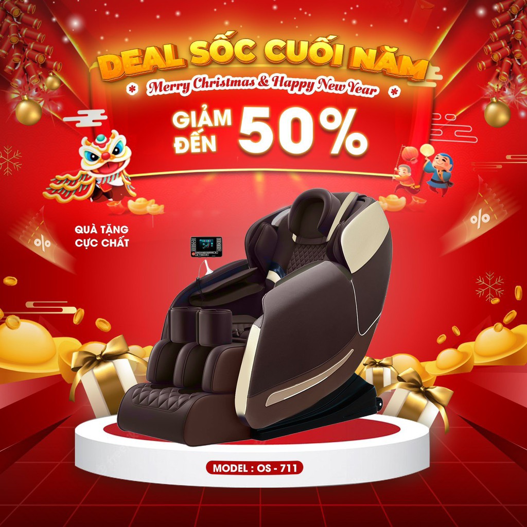 Ghế massage OS711 Brown nâng cấp Okinawa