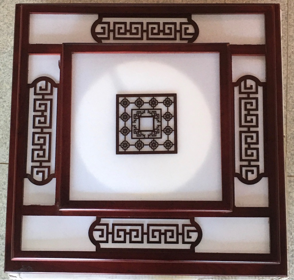 đèn ốp trần led mâm gỗ vuông A068-3 (h/a)