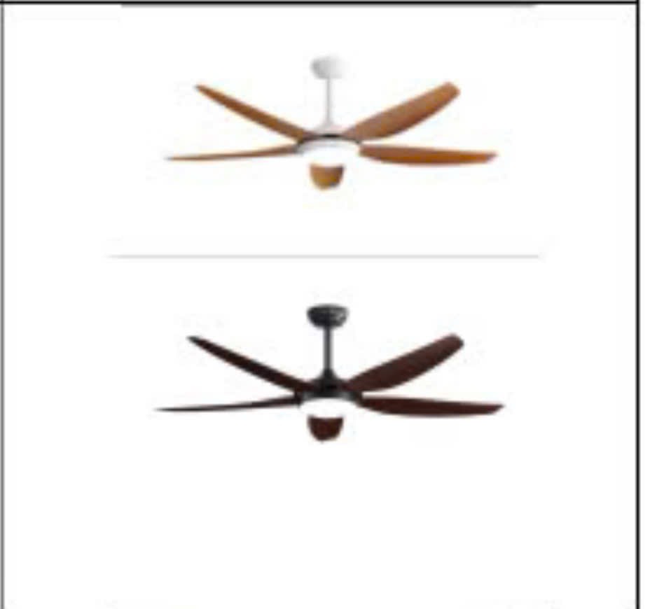 Quạt trần NQT-5CD-01 ESTAR 5 màu nâu đen có đèn (có điều khiển)