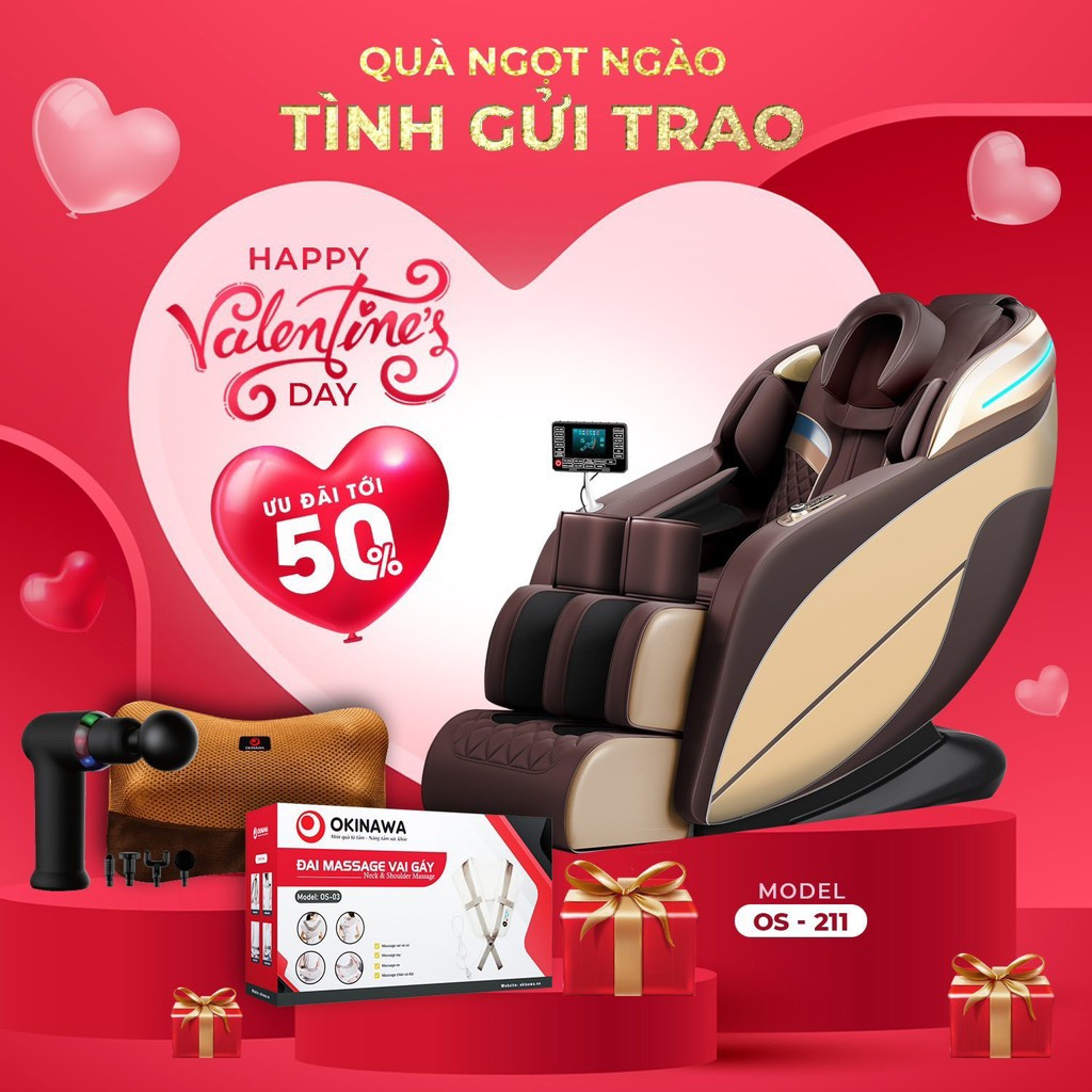 Ghế massage OS211 Gold brown Okinawa