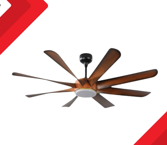 Quạt trần đèn Maxben M204-8G Cánh vân gỗ