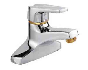 Bộ vòi chậu Treslaz Nóng lạnh V616 vàng (giá nét)