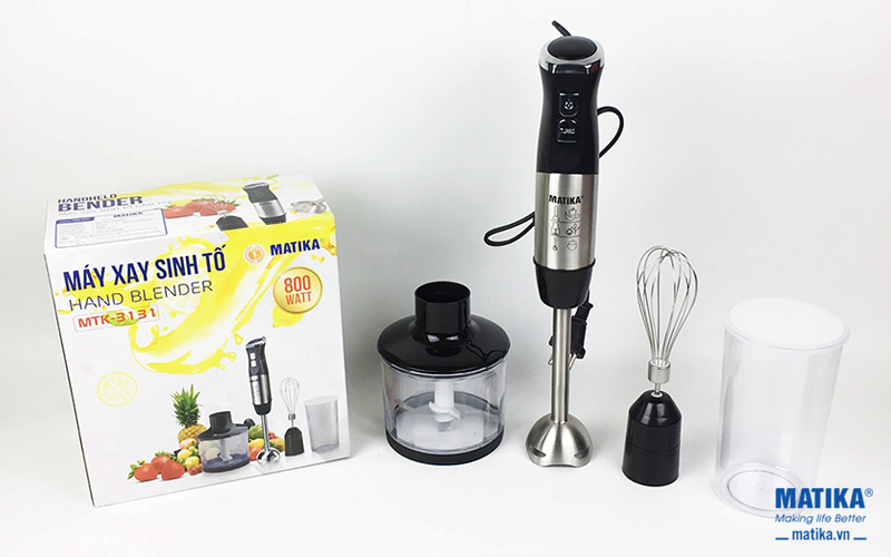 Máy xay sinh tố cầm tay Matika MTK-3131 (có đánh trứng)) (1T=6c )