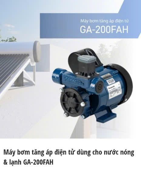 Máy bơm nước panasonic GA-200FAH/200W tăng áp điện tử