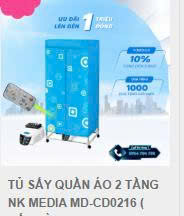 Tủ sấy quần áo NK MEDIA MD-CD0216 K-G101