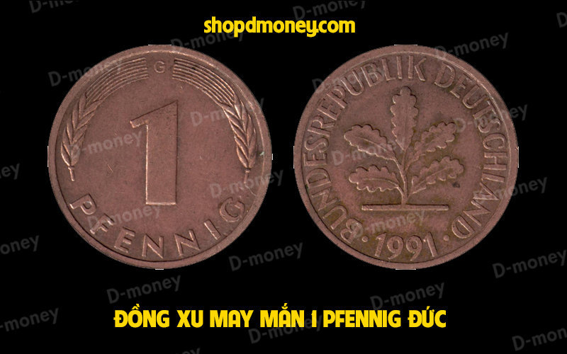 Đồng xu may mắn 1 pfennig của Đức