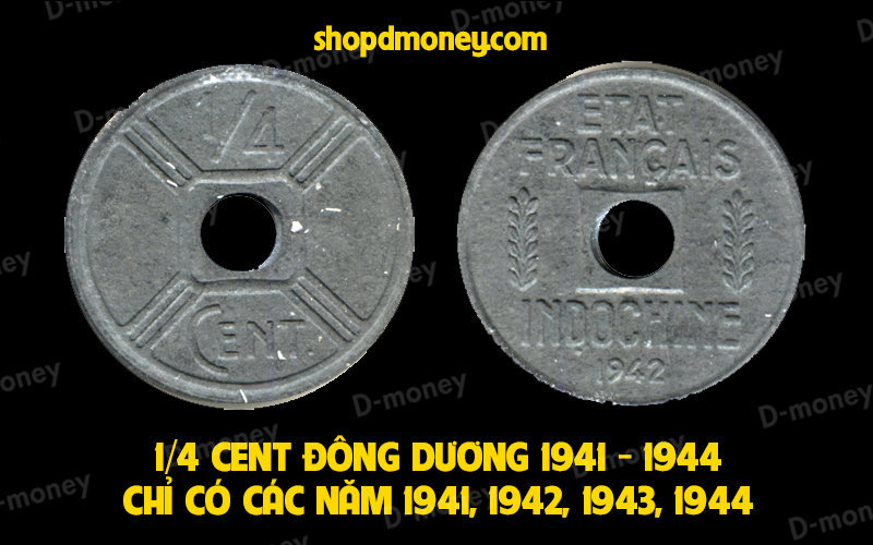 xu 1/4 cent indochine