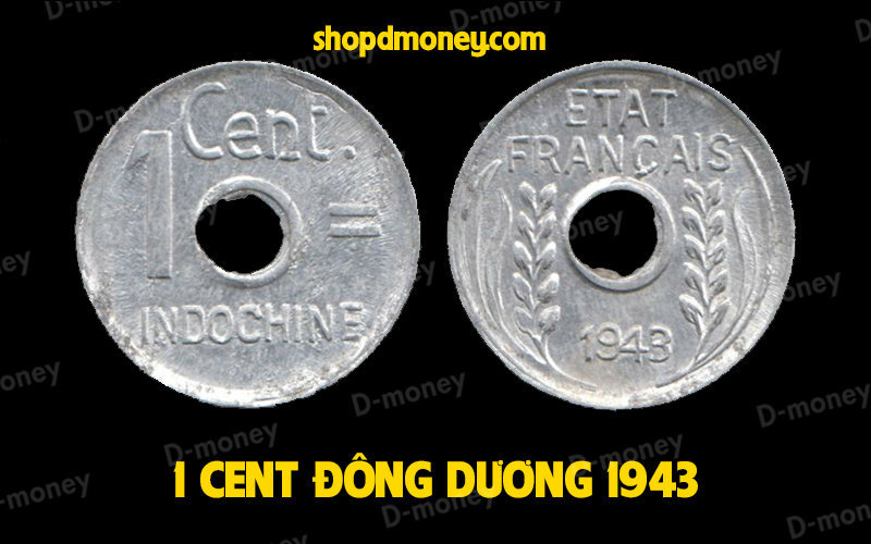 xu indochine 1 cent 1943