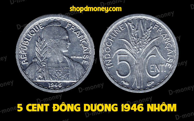 xu indochine 5 cent 1946