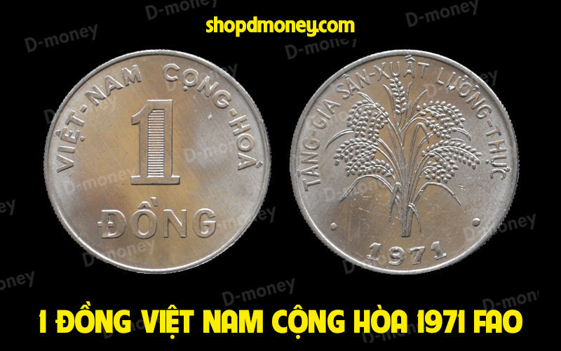 xu 1 đồng việt nam cộng hòa 1971 FAO