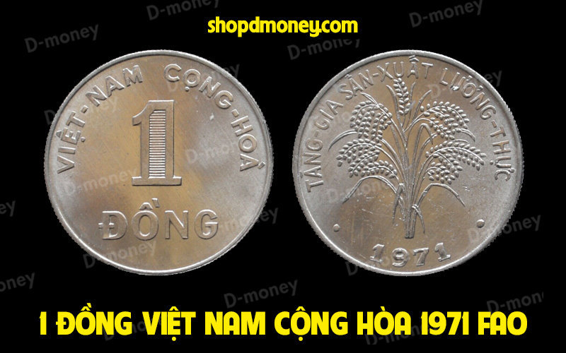 xu Việt Nam Cộng Hòa 1 đồng 1971 FAO