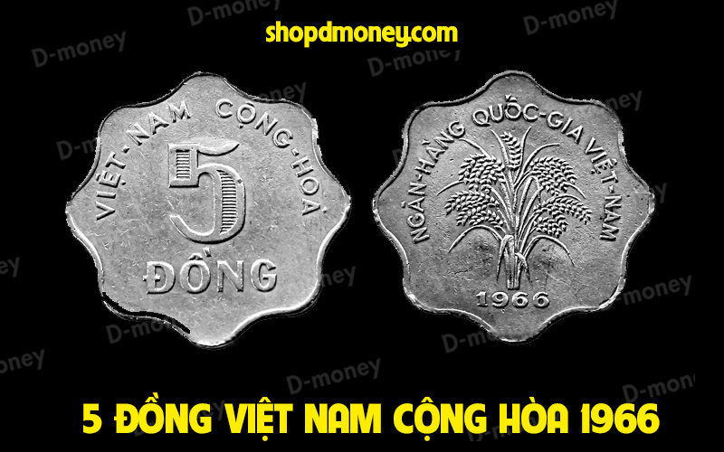 xu Việt Nam Cộng Hòa 5 đồng 1966
