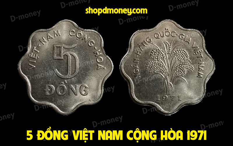 xu Việt Nam Cộng Hòa 5 đồng 1971