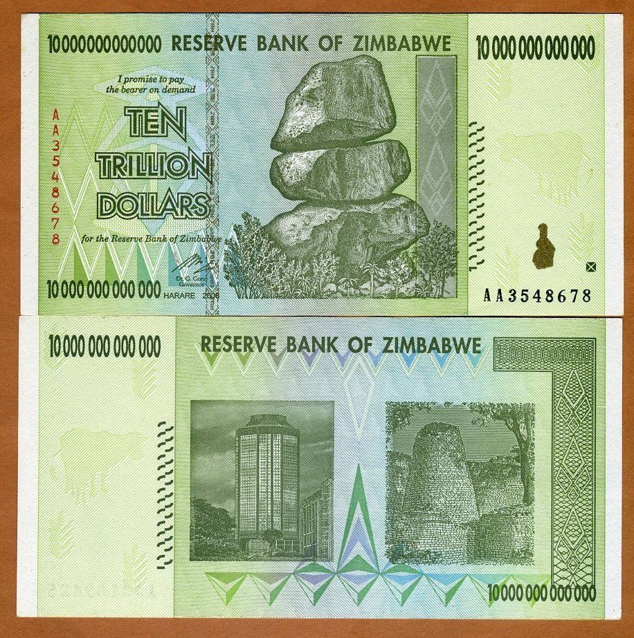 10 ngàn tỷ Zimbabwe 2008