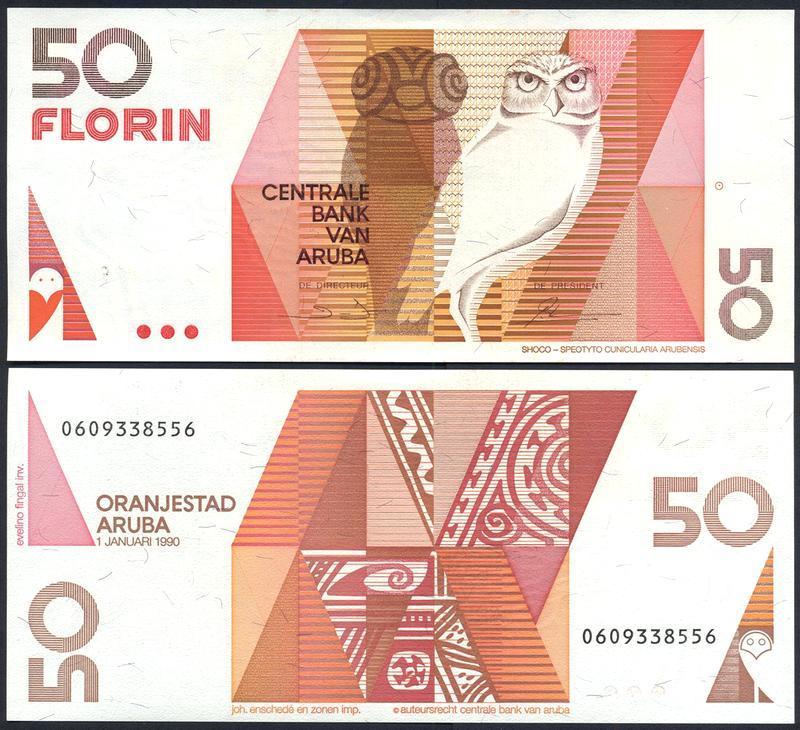 50 florin Aruba 1990