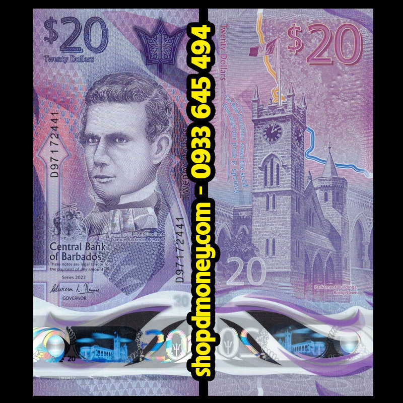 20 dollars Barbados 2022