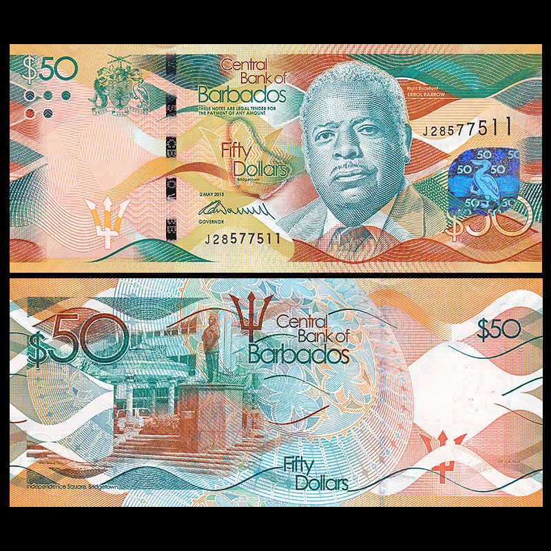 50 dollars Barbados 2013