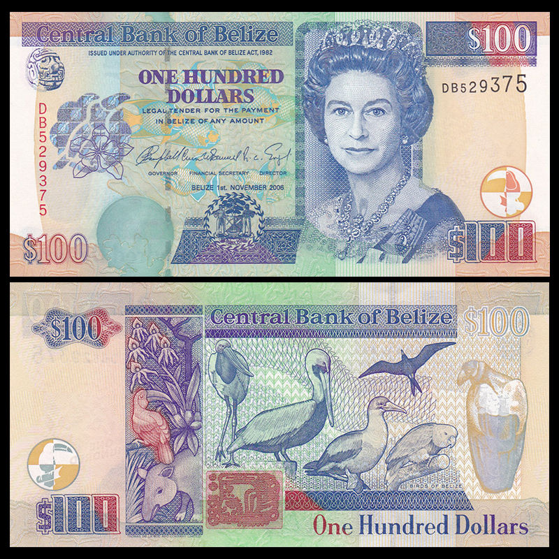 100 dollars Belize 2006